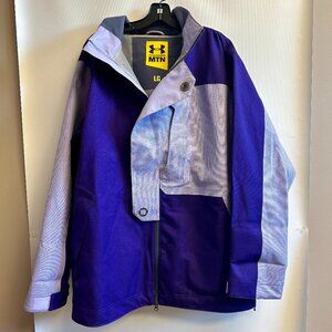 Under Armour MTN Jacket Men’s Large Purple Ski Board Hiking Parka Hooded